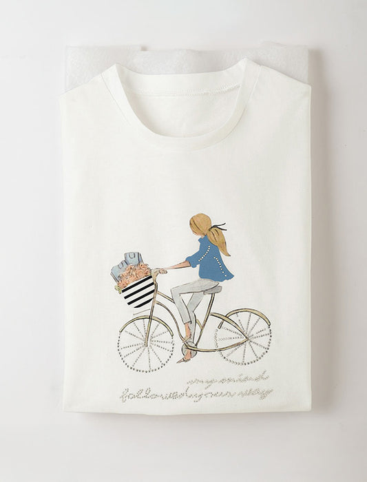 【受注】イラストプリントTシャツ2色組
