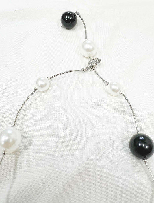 ビーズアクセント ロングネックレス