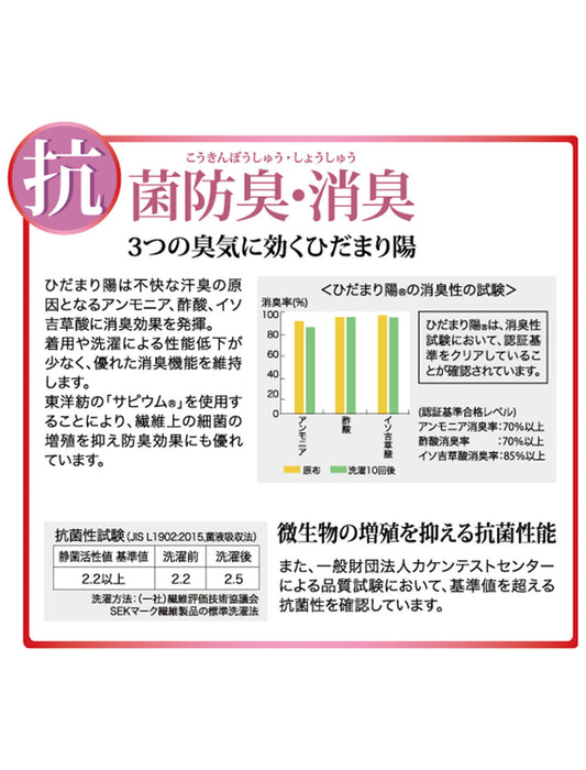 【受注】あったか防寒健康肌着＜ひだまり陽＞紳士用トップス