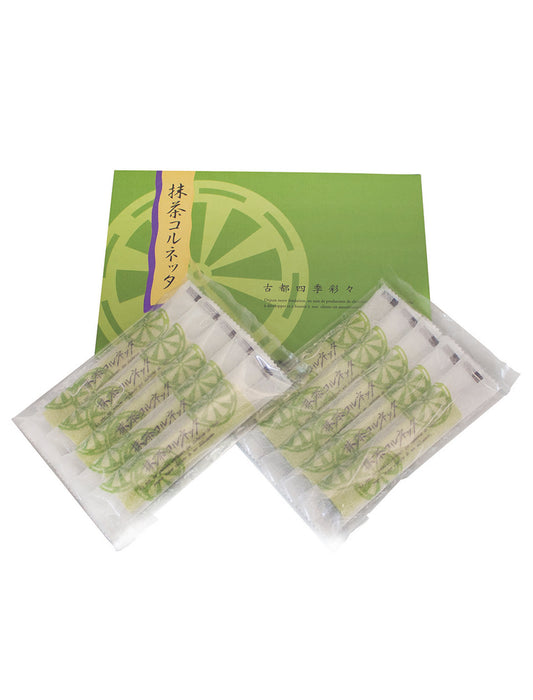 ＜フランス屋製菓＞抹茶コルネッタ10本入り　