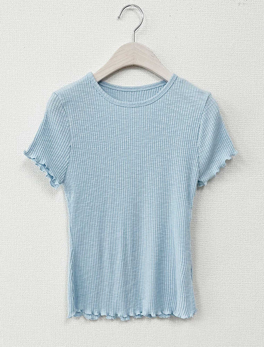 メロウエッジリブTシャツ