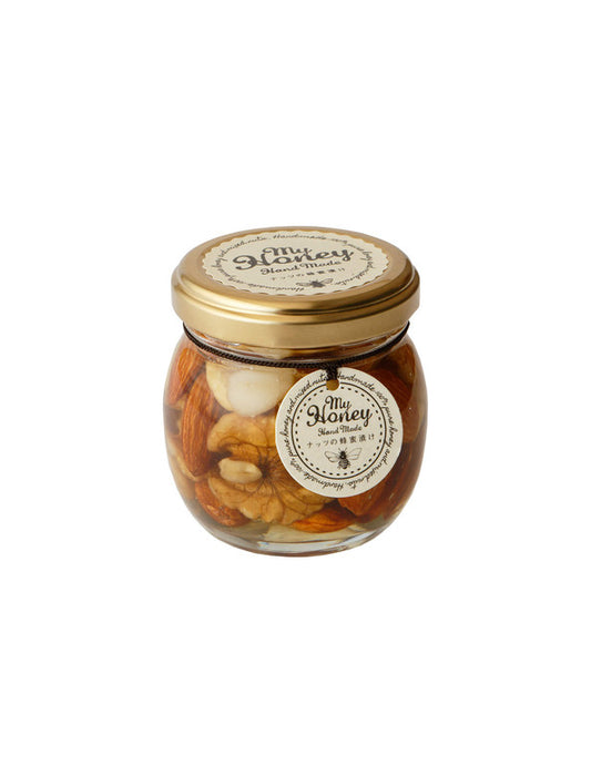 【お取り寄せ(送料込)】＜MYHONEY＞ナッツの蜂蜜漬け/M(80g）