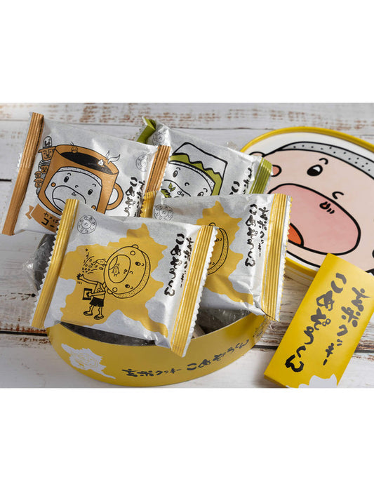 【お取り寄せ(送料込)】＜玄米クッキーこめぞうくん＞自然栽培で育てた貴重な玄米粉と小麦粉を使用/こめぞうくんギフトボックス(4個入り)