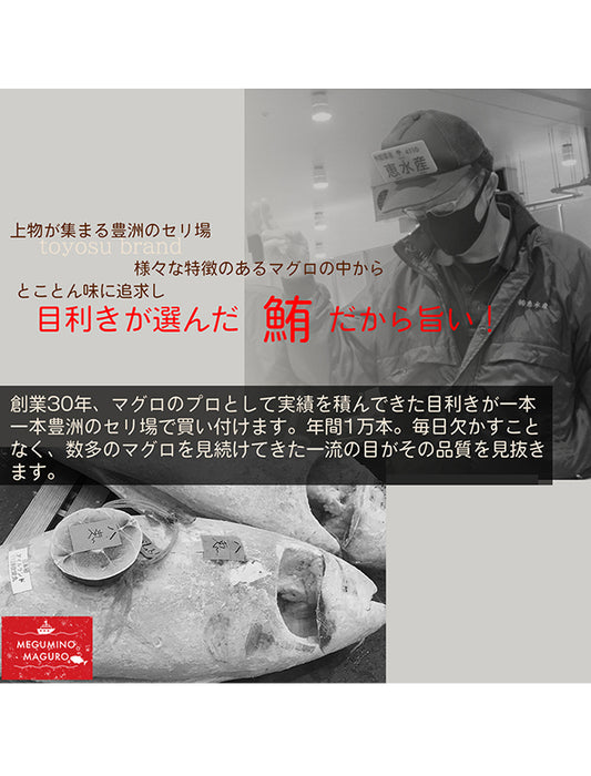 【お取り寄せ(送料込)】＜極寒本鮪＞天然本マグロセットC　赤身約200g×1柵、中とろ約200g×1柵