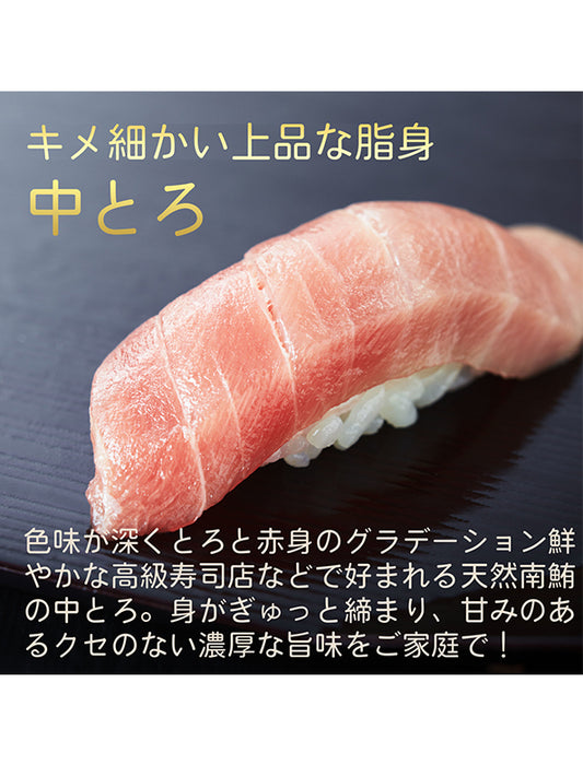 【お取り寄せ(送料込)】＜流氷南鮪＞天然南マグロセットC　赤身約200g×1柵、中とろ約200g×1柵